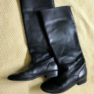 Frye black leather boots